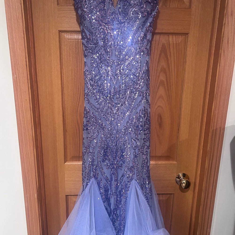 Purple Sequin Gown